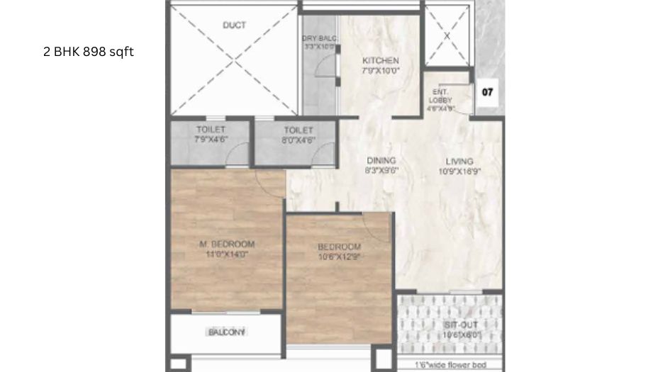 Ranjekar-Umashankar-Prasad-Gallery-2BHK-XL-Floorr-Plan