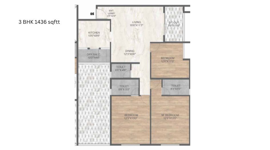 Ranjekar-Umashankar-Prasad-Gallery3BHK-XL-Floor-Plan